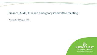 Finance, Audit, Risk and Emergency Committee meeting   19 August 2026 Part 1