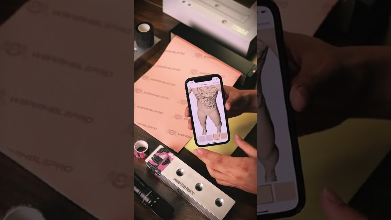 Print full-page stencils anywhere – wirelessly. LINK IN BIO search WormholePro @Wormhole Tattoo