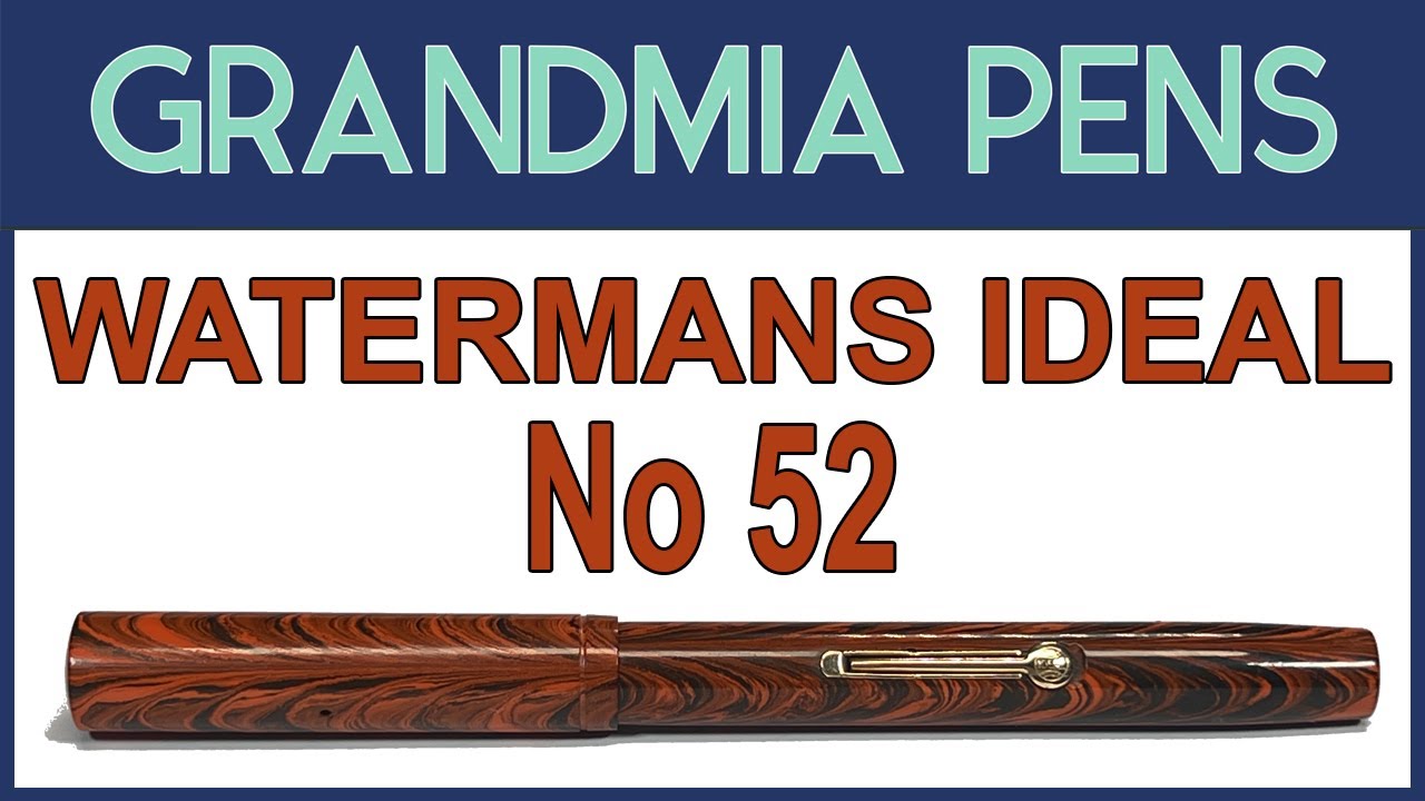 VINTAGE WATERMANS IDEAL 52 RED RIPPLE FOUNTAIN PEN - YouTube