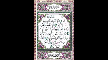 سورة البقرة من الآية 1 الي الآية 5 #القرآن_الكريم #المصحف
