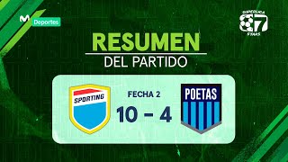 SPORTING 🆚 POETAS [10-4] | RESUMEN | SúperLiga Stars Fútbol 7 - APERTURA - FECHA 2 ⚽