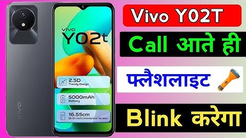 How to flash on call setting in Vivo y02t/vivo y02t me incoming call flashlight notification setting