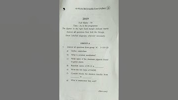 +3(Bsc) 6th sem Botany Honours,Core-13 Question Paper 2019 Of Utkal University.#Odisha