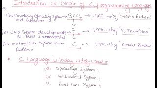 04- History Of C Programming Language in Hindi | C Language for Beginners | Origin Of C Programming