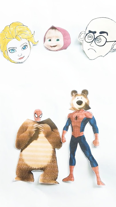 Masha and the bear Spiderman ♥️ #masha #bear #brazil #motupatlu #drawing