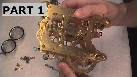 Assemble the time side of the clock movement PART 1. How To Clock Repair Lessons for the beginner.