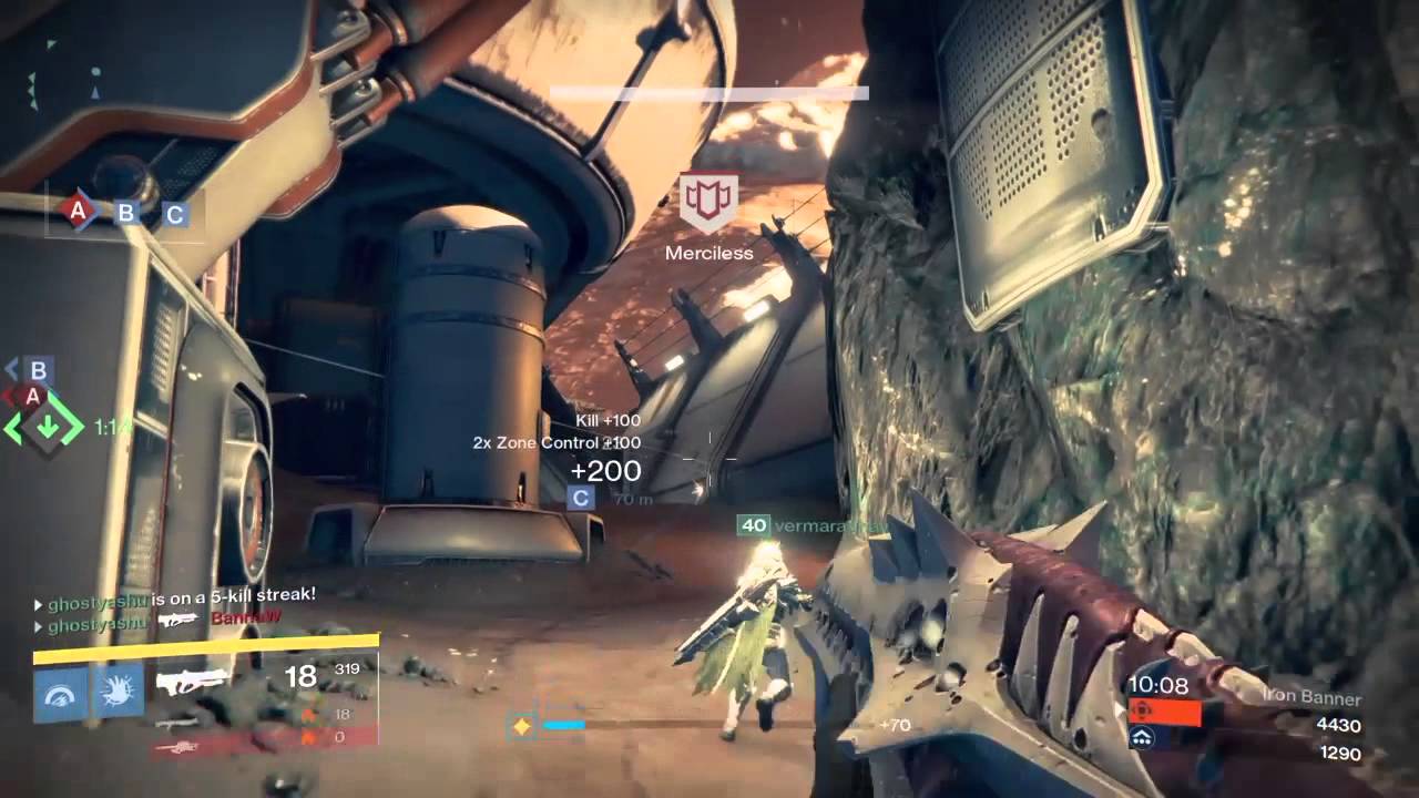 Destiny - Raid Weapon "SMITE OF MERAIN" MERCY | IRON BANNER | PvP Multiplayer Gameplay