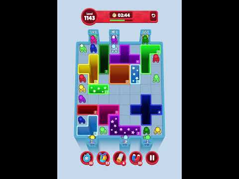 Drop Away Level 1143 Solution Walkthrough #dropaway #walkthrough 