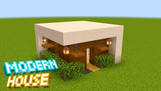 How to build small modern house (Easy!) - Minecraft