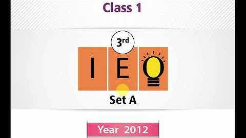 IEO Class 1 l Question Paper 2012 (Question 21- 35) Part 2