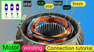 3 phase Motor Rewinding connection Star delta connection step by step tutorial full details, data