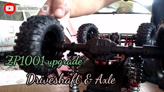 Upgrade gearbox & axle HB Toys ZP1001-dogbone to driveshaft(part 2)