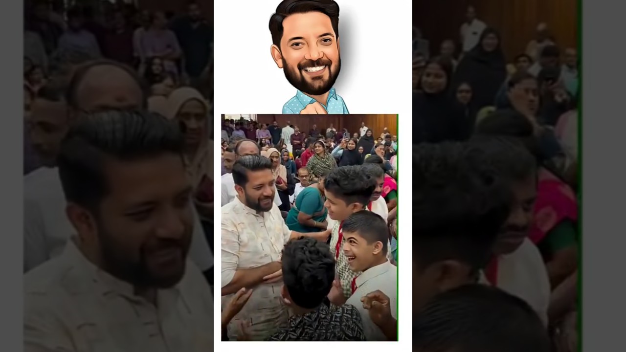 കുഞ്ഞുങ്ങളെ ചേർത്ത് പിടിച്ച് ഷാഫി പറമ്പിൽ 