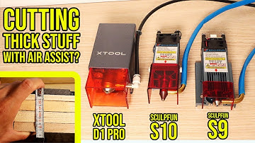 How Does Air Assist Help With Laser Cutting? SCULPFUN S9/S10 vs. XTOOL D1 PRO Tested (Review)