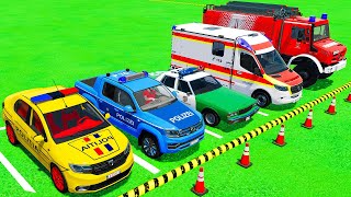 Volkswagen Dacia Chevrolet Police Cars Ambulance Emergency Fire Department Transporting Fs22