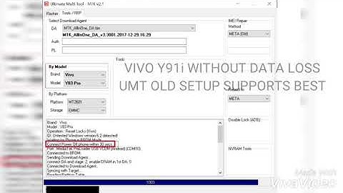 Vivo y91i pattern unlock without data loss Umt 2.1