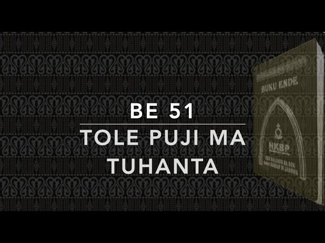 Buku Ende BE 51 / BL 31 — Tole Puji Ma Tuhanta class=