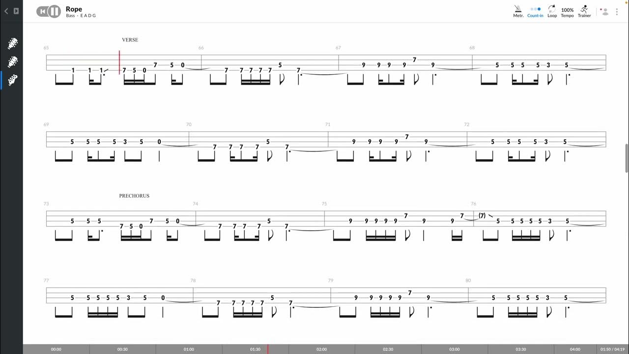 Foo Fighters Rope (BASS TAB PLAY ALONG) YouTube