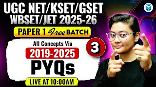 UGC NET Paper 1 PYQs (2019-25) | Solved PYQs with Explanations | UGC NET Dec 2025/All SET Exams