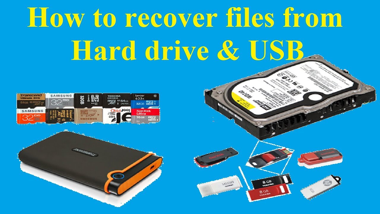 How do I recover data from an external hard drive and USB?