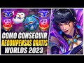 COMO CONSEGUIR RECOMPENSAS GRATIS POR PARTICIPAR EN WORLDS 2023