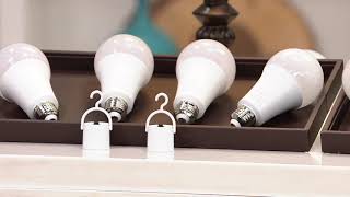 BrightLiving Set of 4 LED Light Bulbs with Built-In Back-Up Battery on QVC