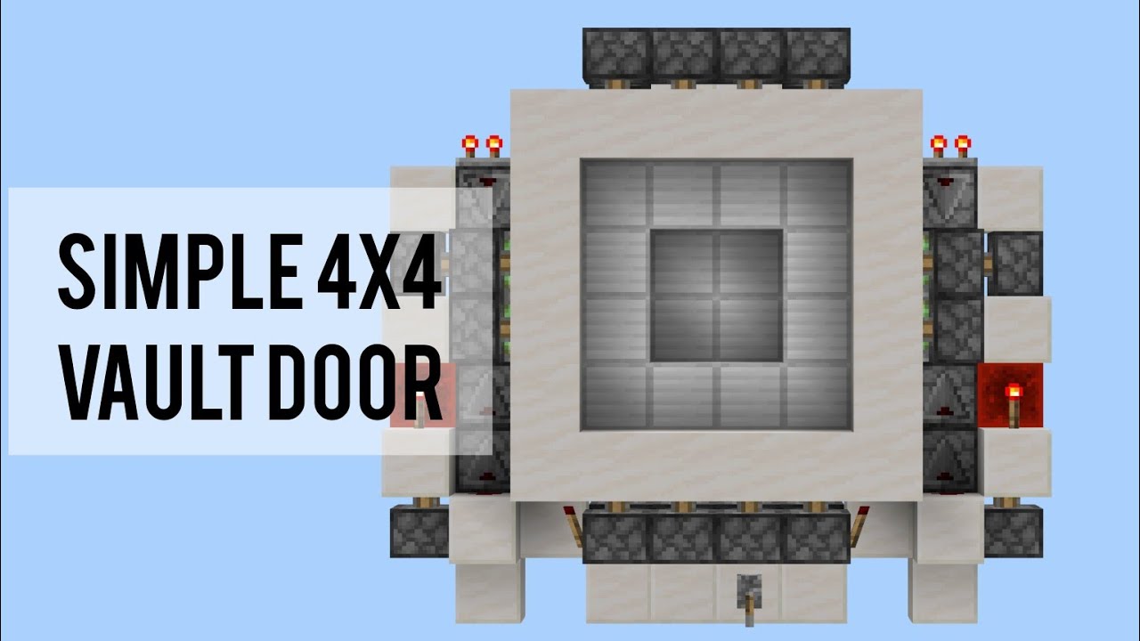 Simple 4x4 Vault Door in Minecraft: Bedrock Edition - YouTube