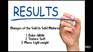 SOLID TO SOLID MIXTURES