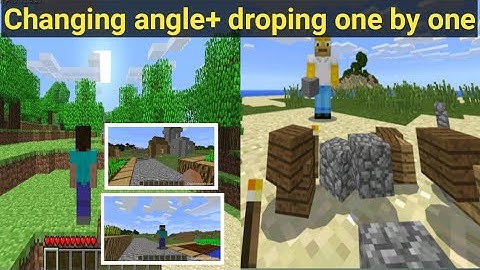 How To Change Camera Angle In One Click In Minecraft PE || FASTEST WAY To Drop Items In Minecraft PE
