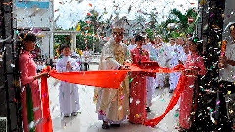 Đức Cha Phêrô giảng Lễ khánh thành và Cung hiến Nt An Đức Gp Mỹ Tho