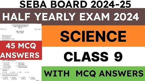 Class 9 General Science Half yearly Exam Question Paper 2024 seba |Previous year question paper 2023