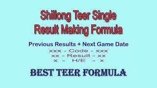 Shillong Teer Single Result Making Formula | Best Teer Calculation | Shillong Teer Results |