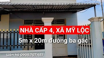 🔵 Bán nhà cấp 4, 100m2 xã Mỹ Lộc huyện Cần Giuộc Giá rẻ