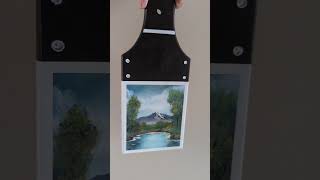 I did a tiny landscape oil painting on a cutting board