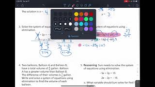 5-4 Solving Systems of equations by Elimination SAVVAS