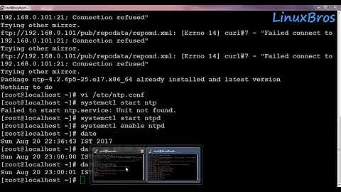 How to configure NTP server & client on RHEL 7