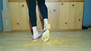 White Melissa Flip Flops crush chips ASMR #SOFIAARMAZZI