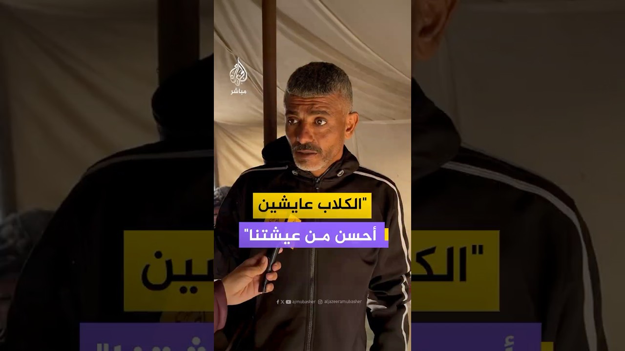 "الكلاب عايشين  أحسن من عيشتنا" نازح فلسطيني يشكو الحياة المعيشية