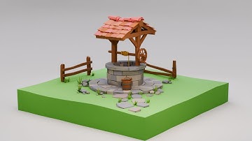 Blender Low-Poly Well | Stylised 3D Model Animation
