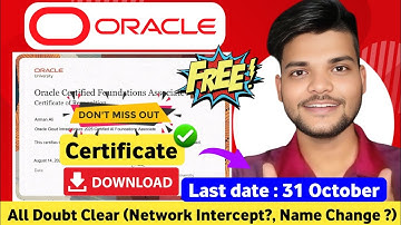 🔥Oracle Free Certificate Download New Trick 2025 | How to Change name in Oracle Certification 2025