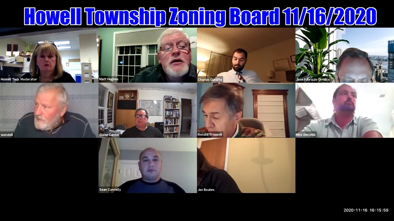 Howell Township Zoning Board Meeting 11/16/2020 YouTube