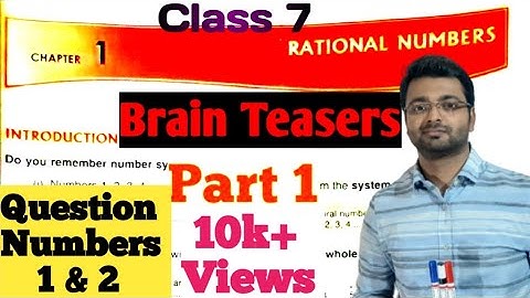 D.A.V. Math | Class VII | Ch-01 | Rational Numbers | Brain Teasers | Part 1 | By Art Of Mathematica