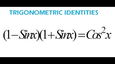 How to Verify Trigonometric Identities (1-sinx)(1+sinx)=cos^2x - Trigonometry