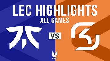 FNC vs SK ALL GAMES Highlights Week 1 Day 3 | LEC 2025 Spring Split | Fnatic vs SK Gaming
