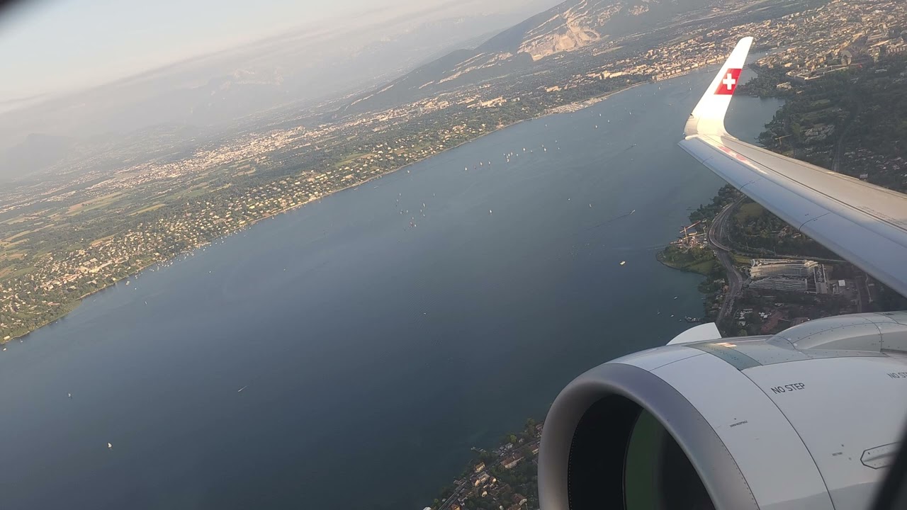 Swiss Airbus A320Neo  Take off from Geneva