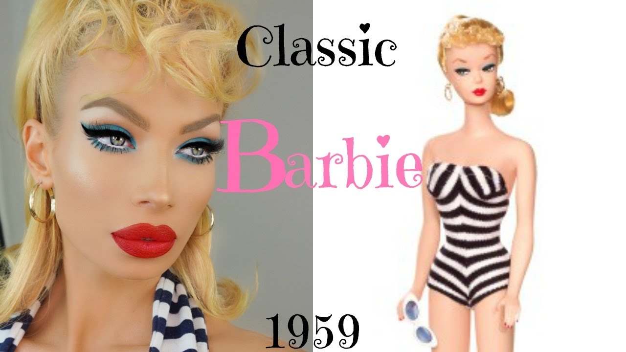 Classic Vintage BARBIE Halloween Makeup Tutorial YouTube