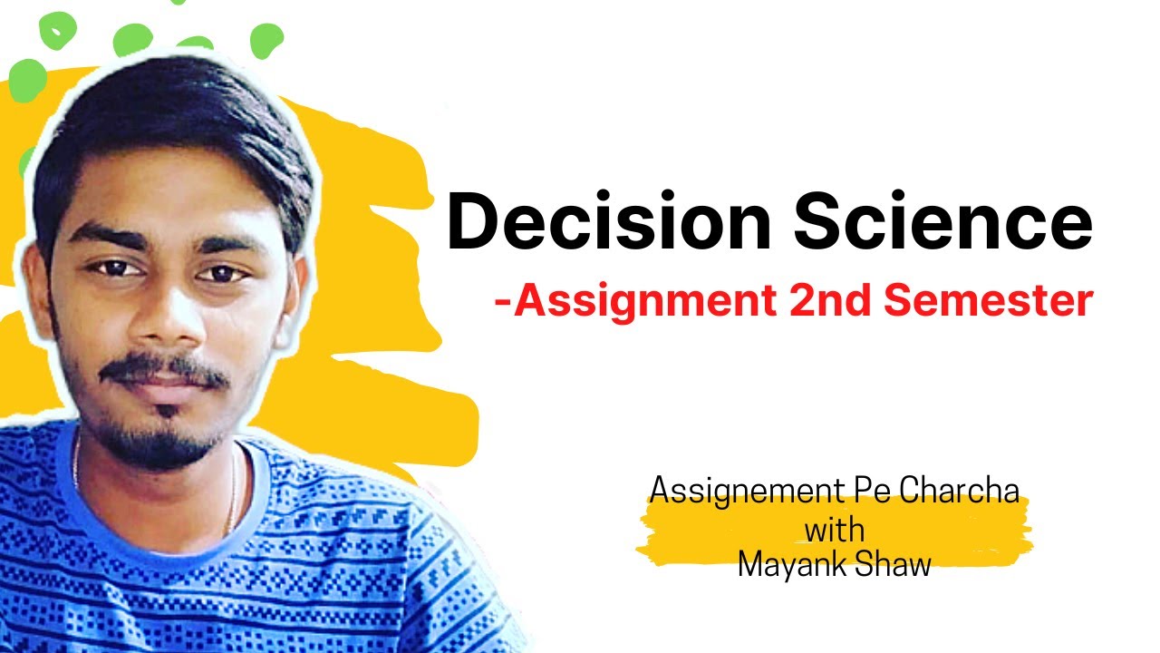 decision science assignment nmims