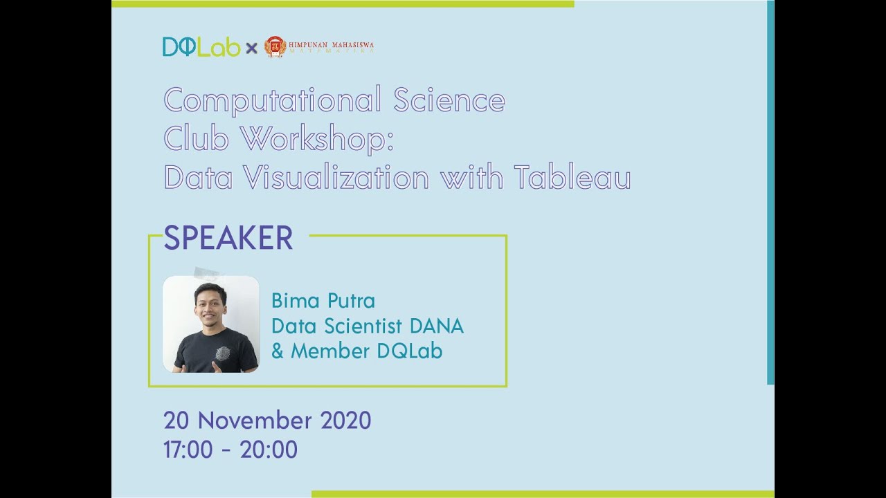 Dqlab X Hmm Uph Data Visualization Workshop With Tableau Youtube
