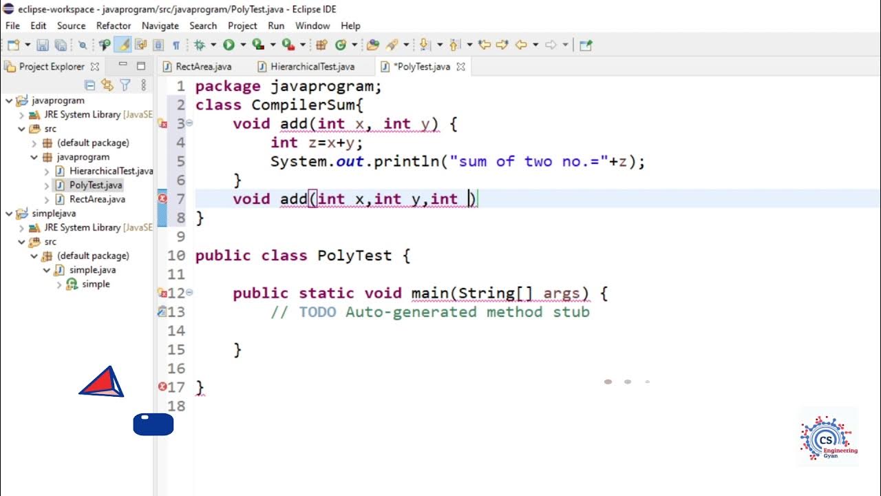 Program Compile time polymorphism in Java | explain in hindi | Cs ...