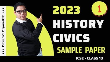History civics class 10 icse specimen paper 2023 Board exam History civics One shot video important